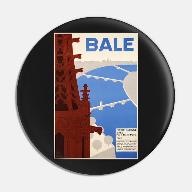 Bale,Basel,Switzerland,Travel Poster Pin by BokeeLee