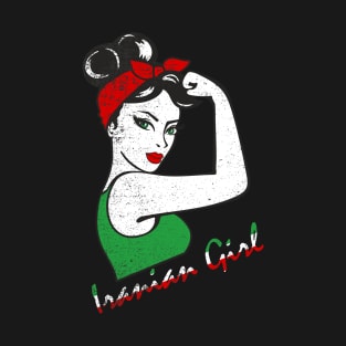 Iranian Girl Iran Woman Persian Flag T-Shirt
