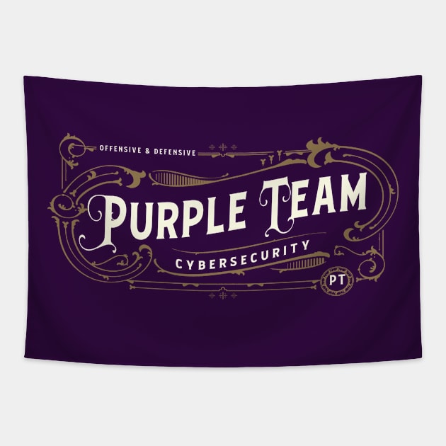 Purple Team (Purple Background) Tapestry by DFIR Diva