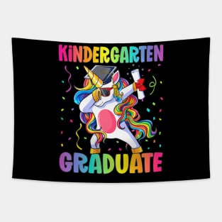 Kids Kindergarten Graduation Unicorn Tapestry