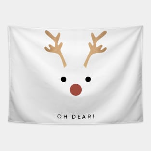 Oh Deer! Hilarious Wildlife Charm: Funny Deer Face Tapestry