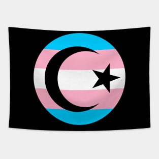 Trans Pride Crescent Tapestry