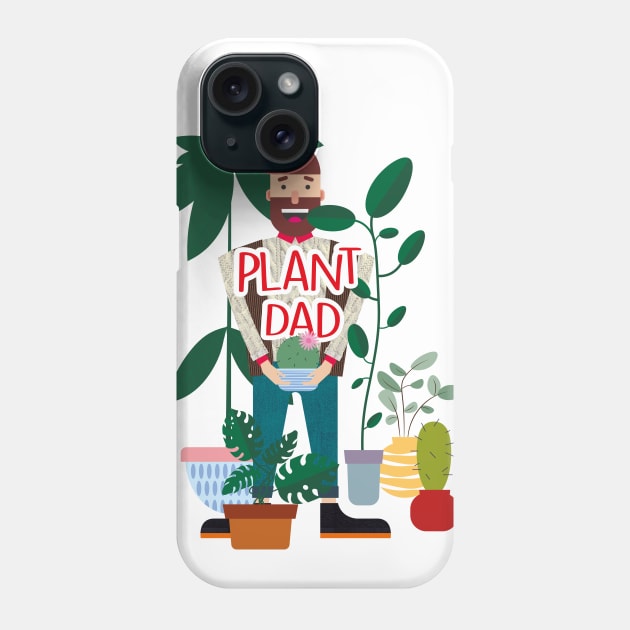 plant dad Phone Case by Naive Rider