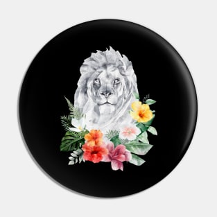 Floral Wild Lion Leo Animal Spirit Costume Wildlife Rescue Pin