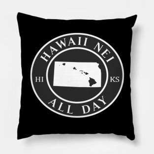 Roots Hawaii and Kansas by Hawaii Nei All Day Pillow