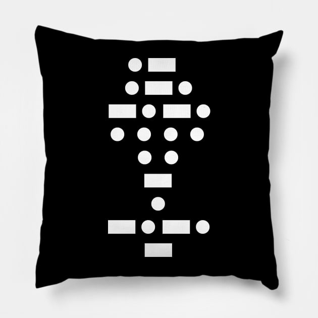 Architect Morse Code Pillow by SLGA Designs