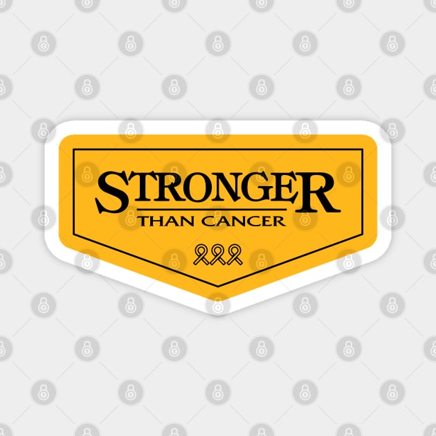 Sarcoma Cancer Awareness yellow ribbon  Stronger Than Cancer Magnet by Shaderepublic