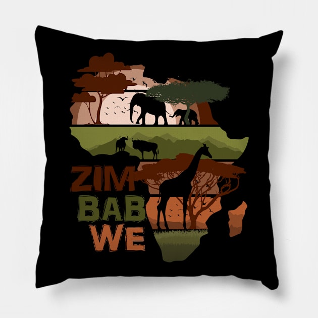 Zimbabwe Pillow by Nerd_art