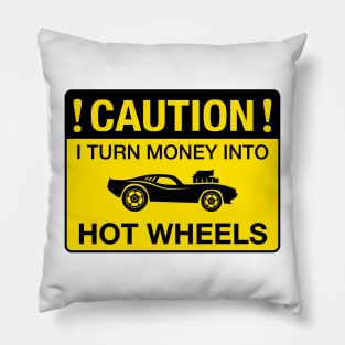 Hot wheels warning Pillow