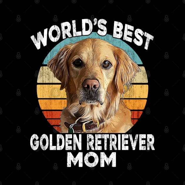 Golden Retriever Mother's Day - World's Best Golden Retriever Mom - Funny Puppy Dog Golden Reteiver Gift Vintage Retro by Trade Theory