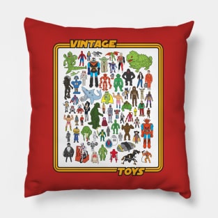 Vintage 70s 80s Toy Group Pillow