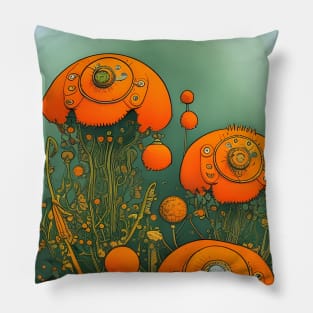 Orange and Green Pillow