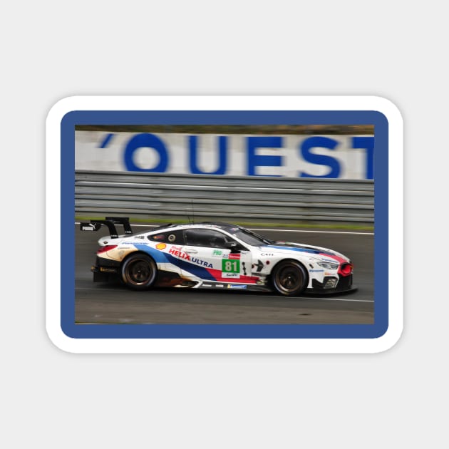 BMW M8 GTE 24 Hours of Le Mans 2018 Magnet by Andy Evans Photos