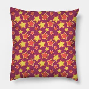 Colorful Stars Seamless Pattern 045#001 Pillow