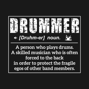 Funny Drummer Definition, Drumming Sayings Gift For Drummer T-Shirt