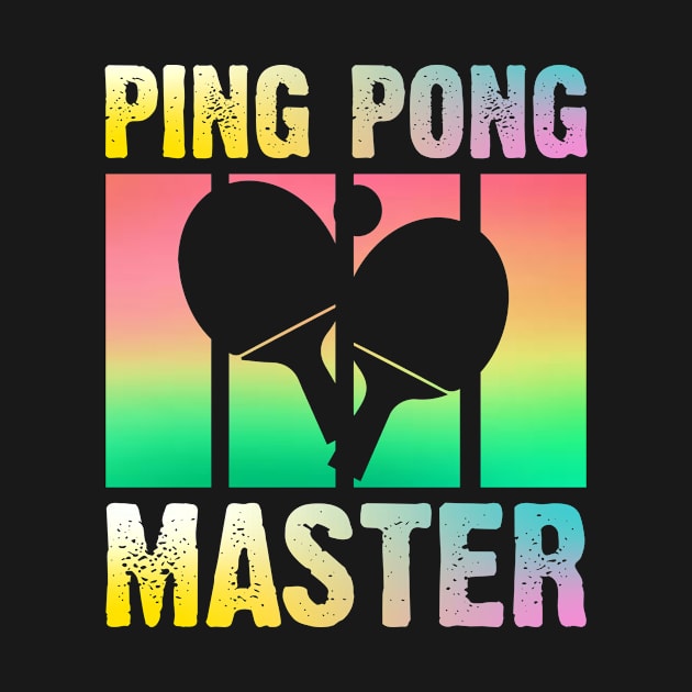 Ping Pong Master Table Tennis Racket Ball Player by ChrisselDesigns