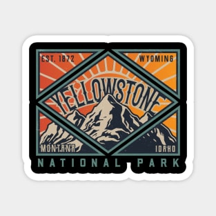 Yellowstone National Park Hiking Camping Magnet