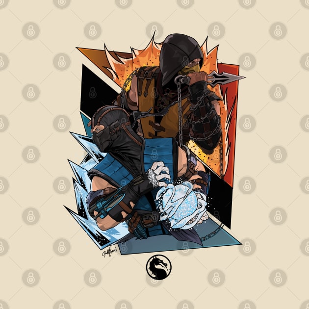 Scorpion & Sub Zero by Paul Draw