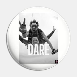 Dare Sky Diving Art Pin