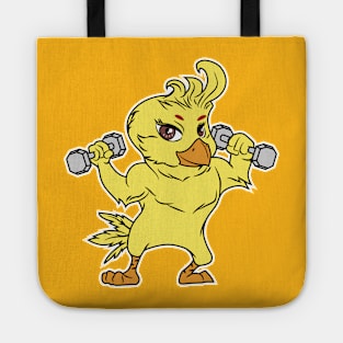 GYM CHICKEN CARTOON Tote