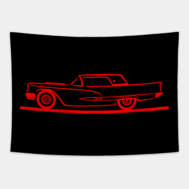 1958 Ford Thunderbird Hard Top Tapestry by PauHanaDesign