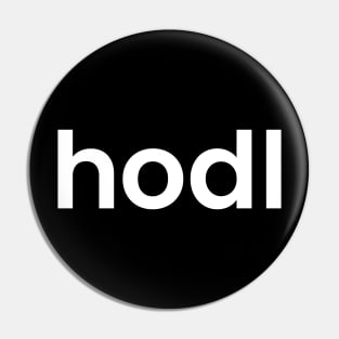 hodl on black background Pin