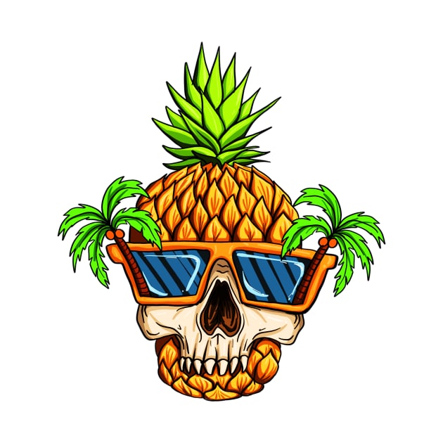 Cool Pineapple Skull by The Kenough