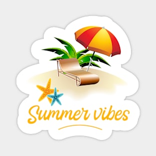 Summer Vibes - Summer Chilling - Beach Vibes Magnet