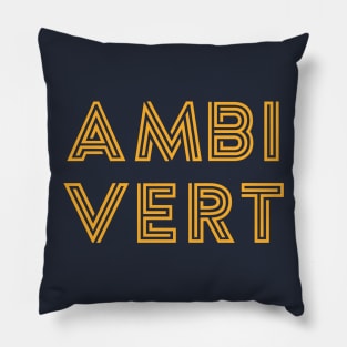 Ambivert - Yellow Print Pillow