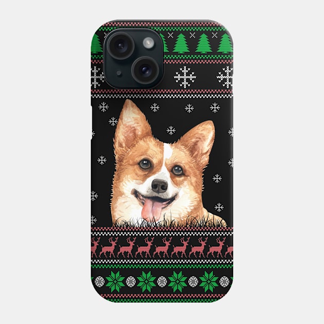 Cute Welsh Corgi Dog Lover Ugly Christmas Sweater For Women And Men Funny Gifts Phone Case by uglygiftideas