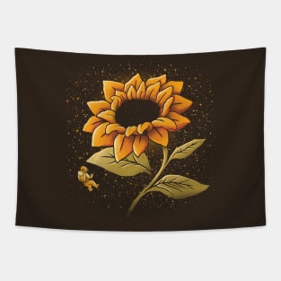 Sun-Flower Universe Flower Little Astronaut Science by Tobe Fonseca Tapestry