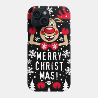 191 Reindeer Deer Rudolph Red Nose Merry Christmas cute Phone Case