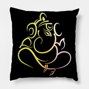 Ganesh Indian Elephant God Pillow