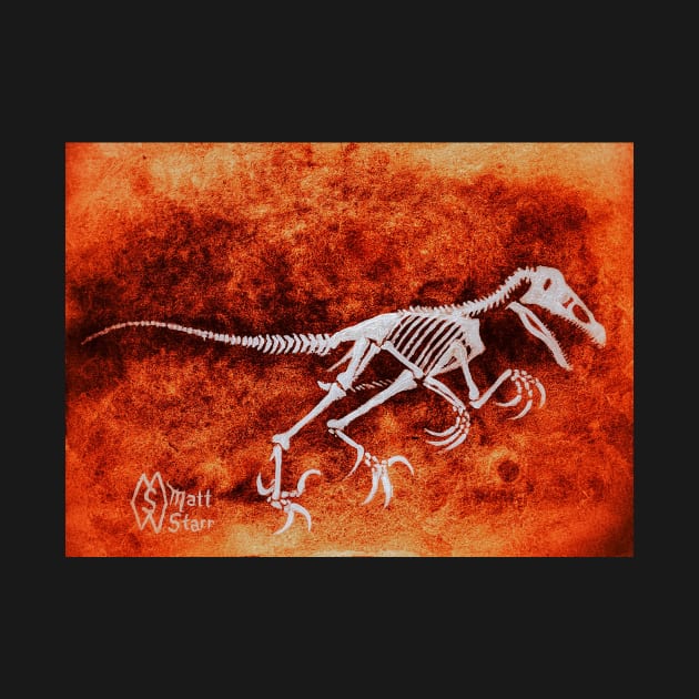 Velociraptor skeleton by Matt Starr Fine Art