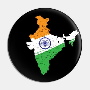 Map of India in Tricolor with Ashoka Chakra Desi Indian Pin