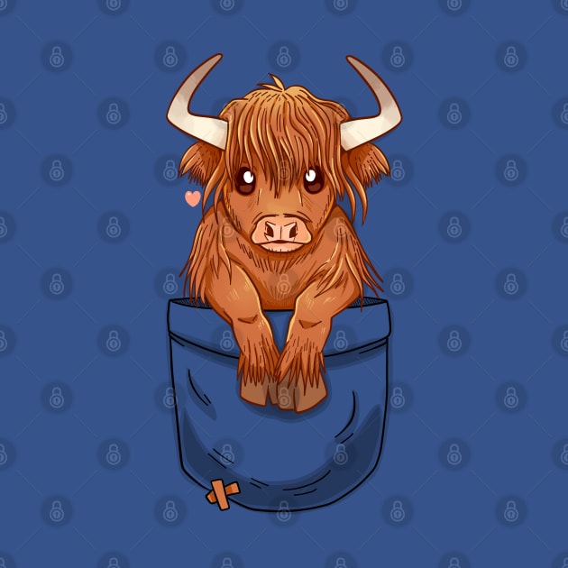 Pocket Cute Scottish Highland Cow by TechraPockets