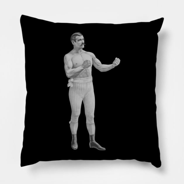 John L. Sullivan - Bare-Knuckle Boxer Pillow by warishellstore