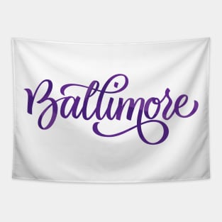 Baltimore Cute Purple Script Tapestry