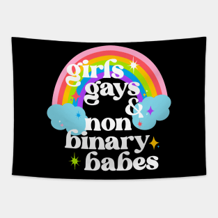 Girls, Gays, and Non-Binary Babes Tapestry