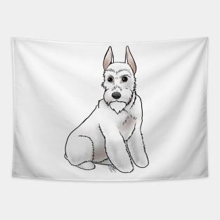 Dog - Miniature Schnauzer - White Cropped Tapestry