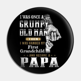 Became A Papa Fathers Day Pin