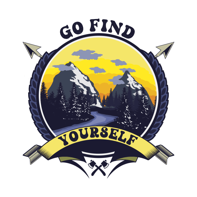 CAMPING QUOTE GO FIND YOURSELF by HomeCoquette