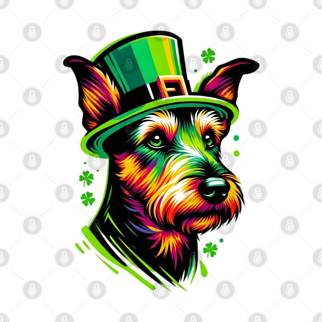 Jagdterrier Enjoys Saint Patrick's Day Festivities by ArtRUs