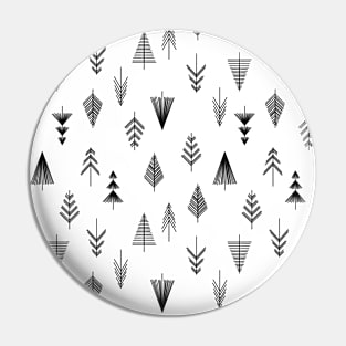 Black and White Winter Forest, abstract pattern Pin