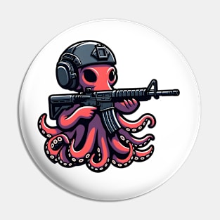 Tactical Octopus Adventure Tee: Where Intelligence Meets Style Pin