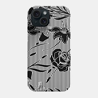 Monochrome Floral Phone Case