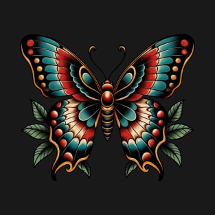 traditional american butterfly tattoo T-Shirt