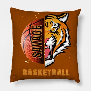 Funny Basketball Tiger Art Design Pillow