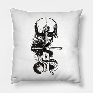 Skull Sword Snake Pillow