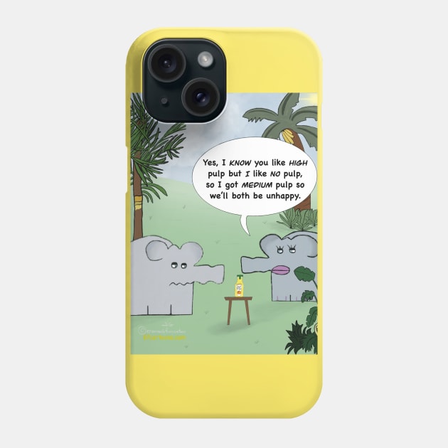 Orange Juice Issues Phone Case by Enormously Funny Cartoons